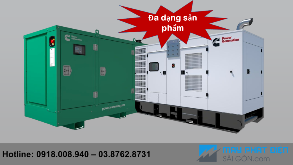 Máy phát điện cummins với đa dạng các sản phẩm