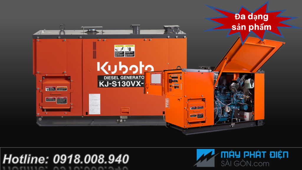 nhiều loại sản phẩm máy phát điện kubota